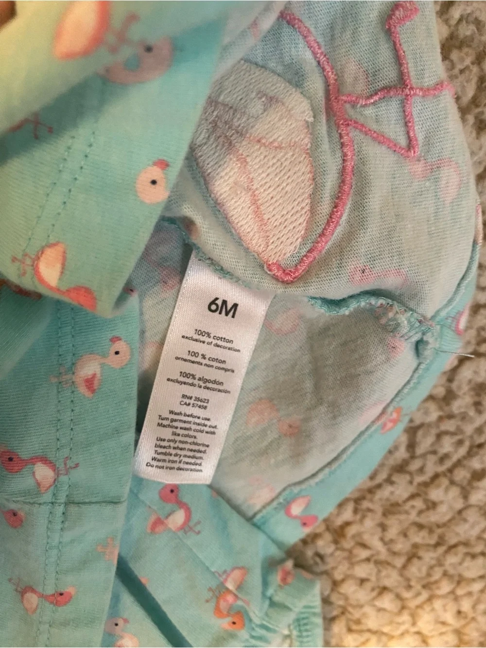 Carters aqua romper